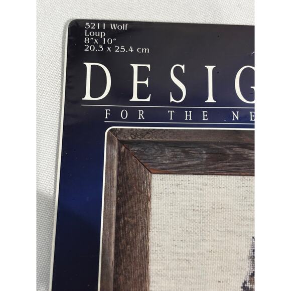 Vintage Janlynn Wolf Counted Cross Stitch Hometown Designs Woodsy cabin 5211 New - Picture 3 of 4